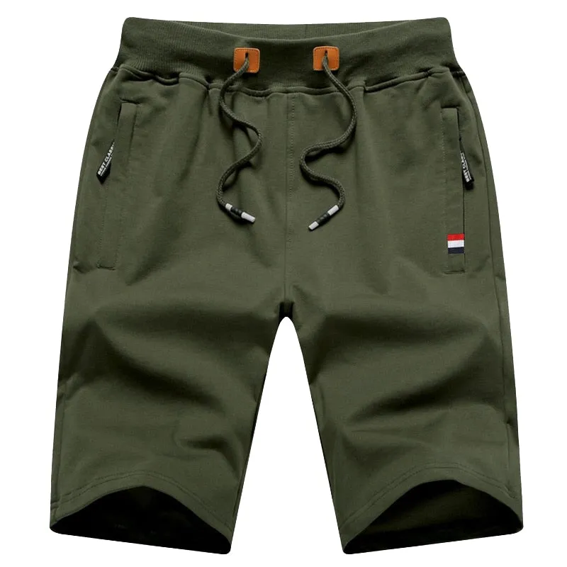2023 New Men's Shorts Summer Breeches Cotton Casual Sweat Bermudas Men Black Homme Classic Brand Clothing Beach Shorts Male