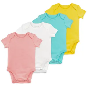 4-Pack Organic Cotton Bodysuit in Rainbow Print