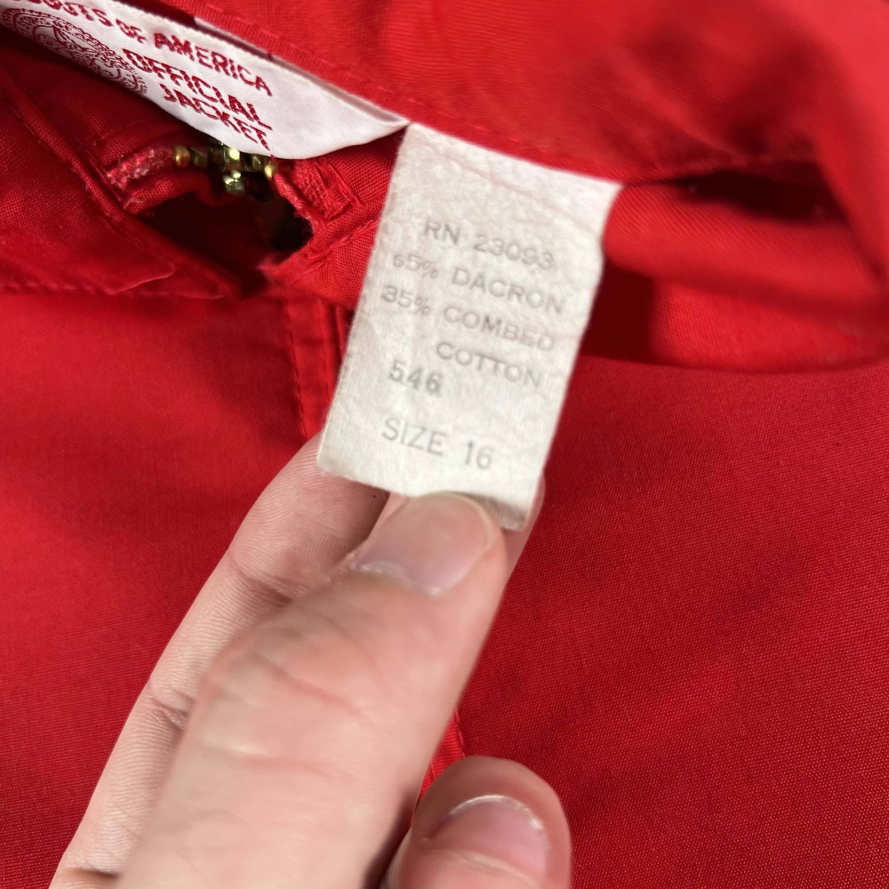 70s Boxy Red Boy Scouts Jacket- XS