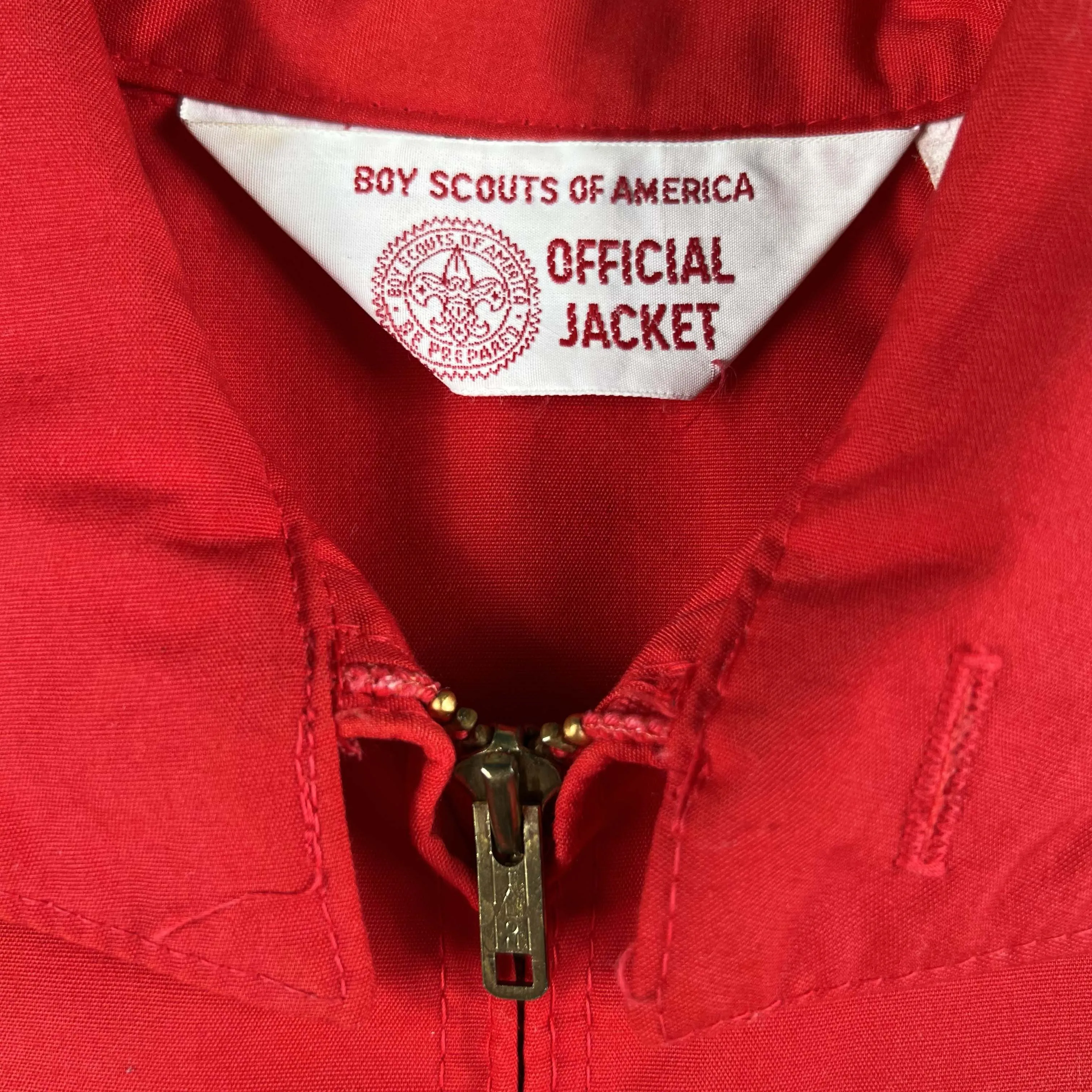 70s Boxy Red Boy Scouts Jacket- XS