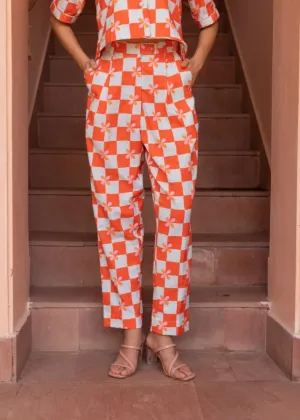 Agua Pants- Peach Checks