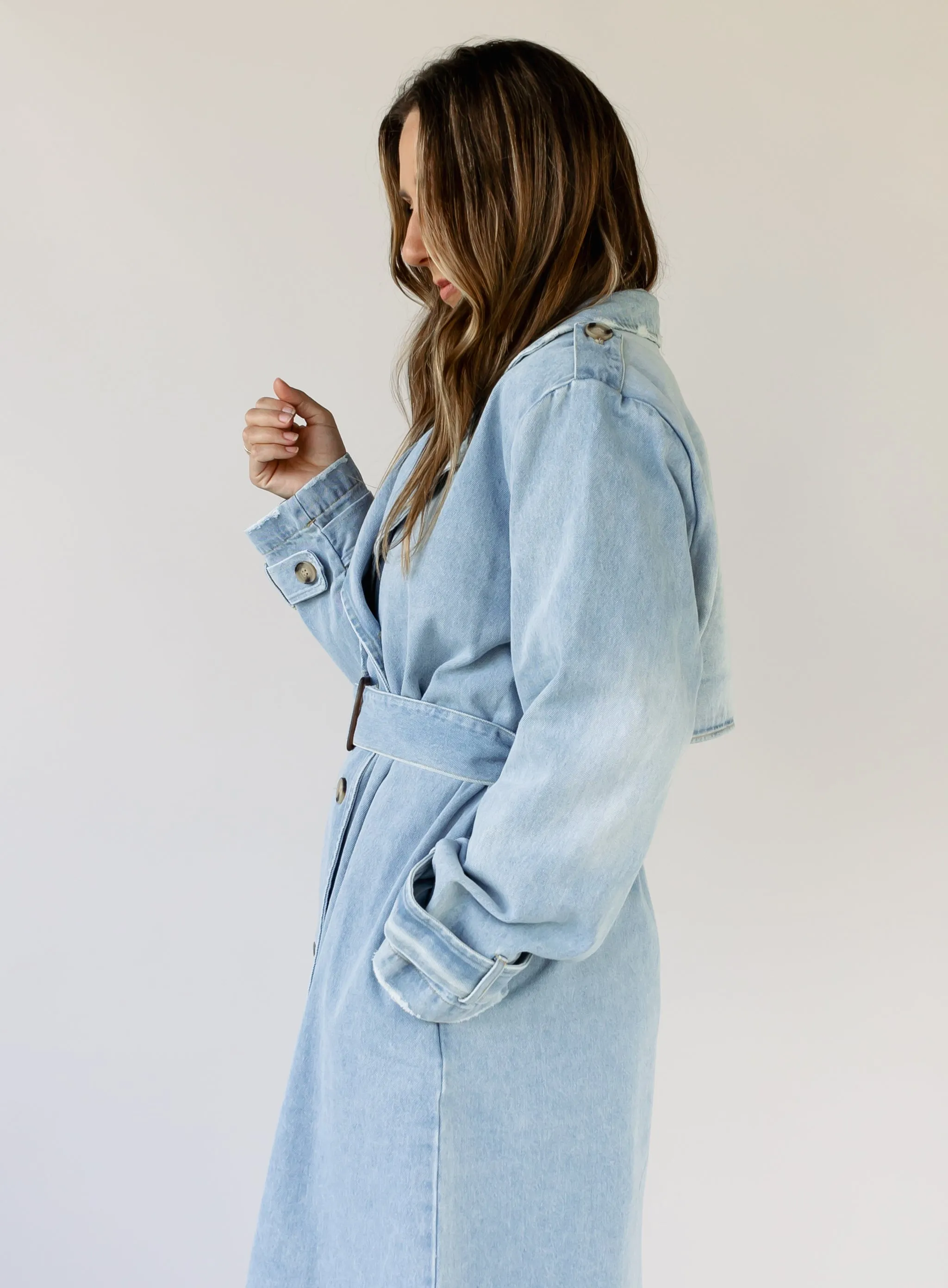Alma Denim Trench Coat