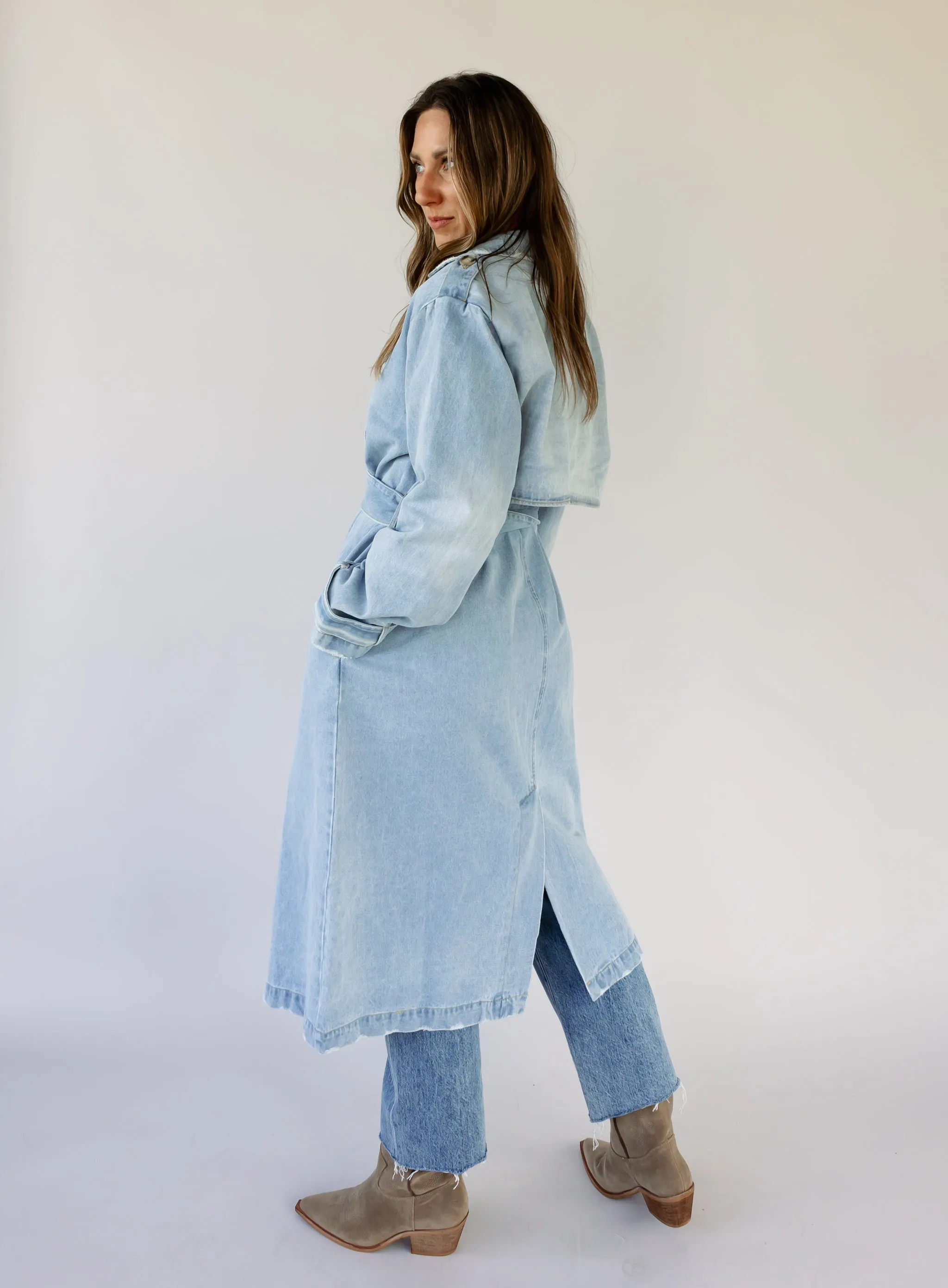 Alma Denim Trench Coat