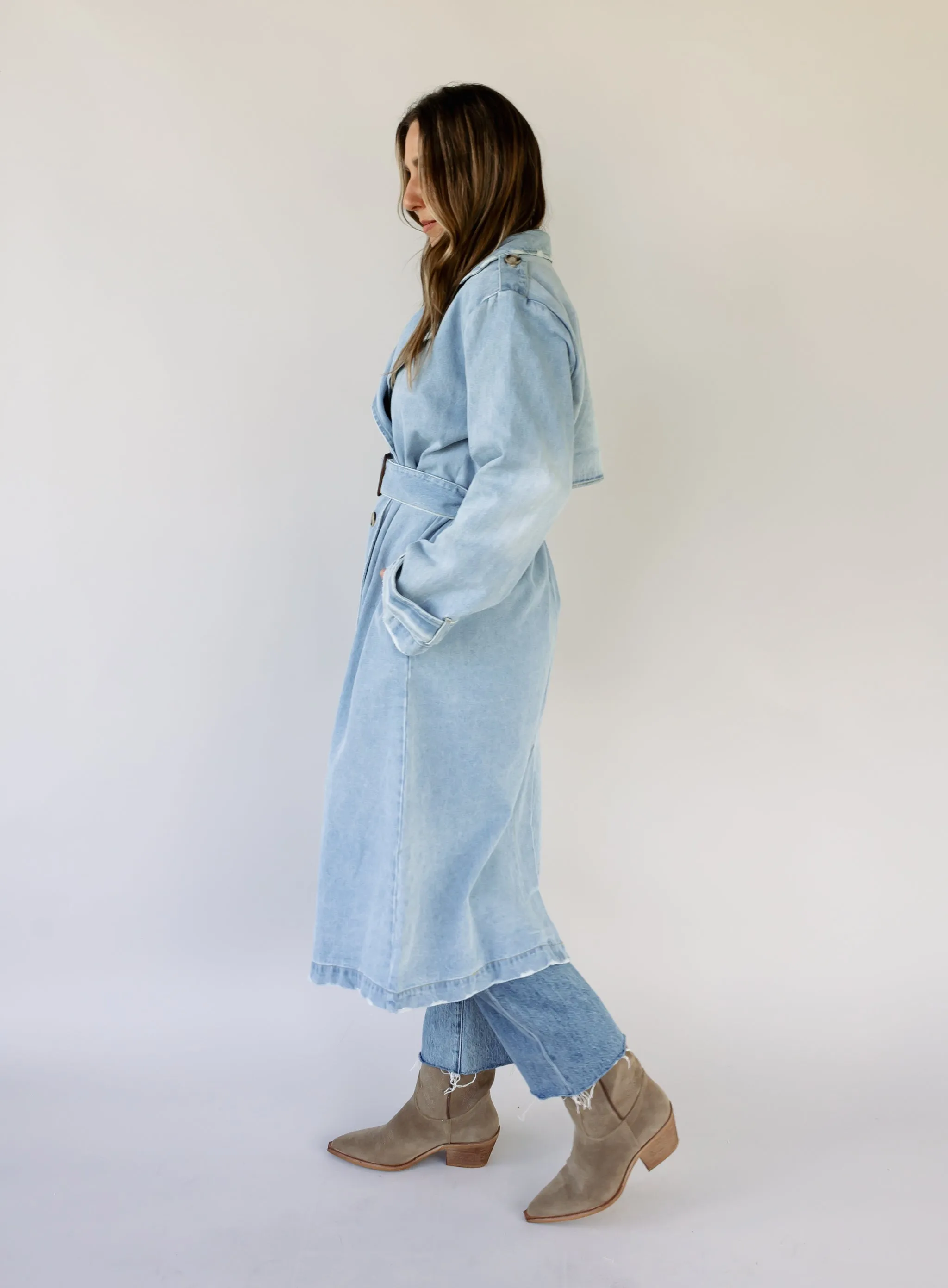 Alma Denim Trench Coat