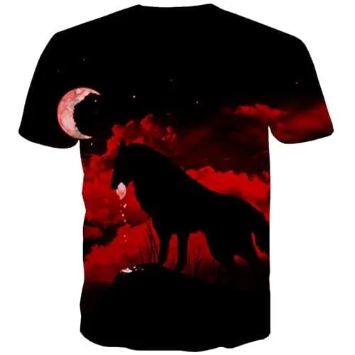 Animal T-shirt Men Wolf T-shirts 3d Halloween Tshirt Printed Funny Tshirts Casual Street T shirts Funny Short Sleeve Fashion Men