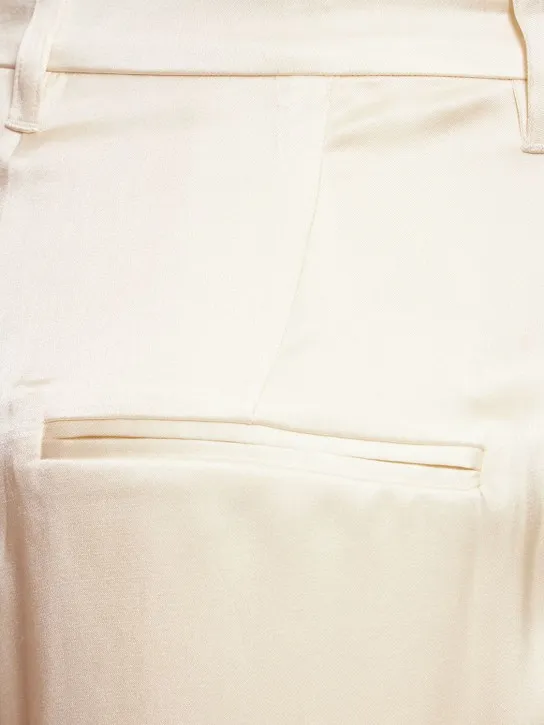 ANINE BING   Carrie silk satin straight pants 