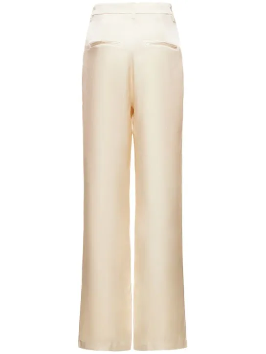 ANINE BING   Carrie silk satin straight pants 