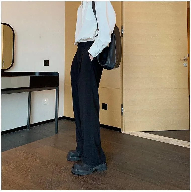 Autumn and Winter Straight Drape Pants