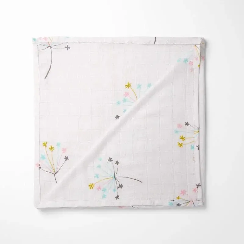 Bamboo Baby Blanket | Breathable Organic Fabric | Floral Pattern