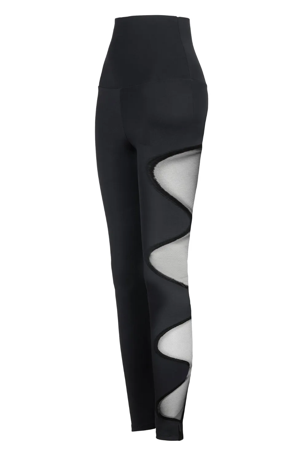 Black Mesh Curve Leggings