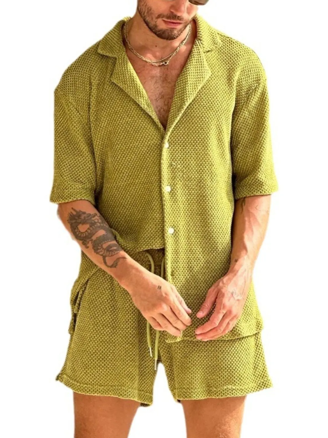 Breathable Casual Top and Shorts Two-Piece Set