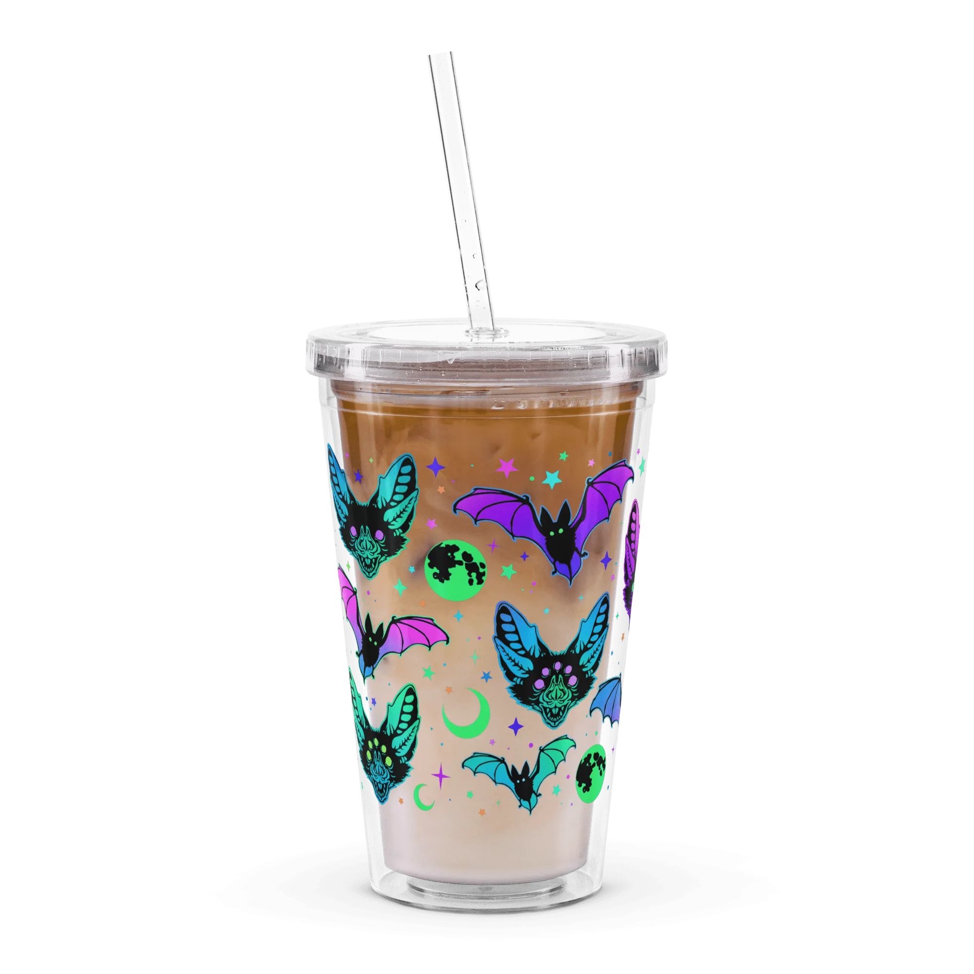 Bright Bats Clear Tumbler