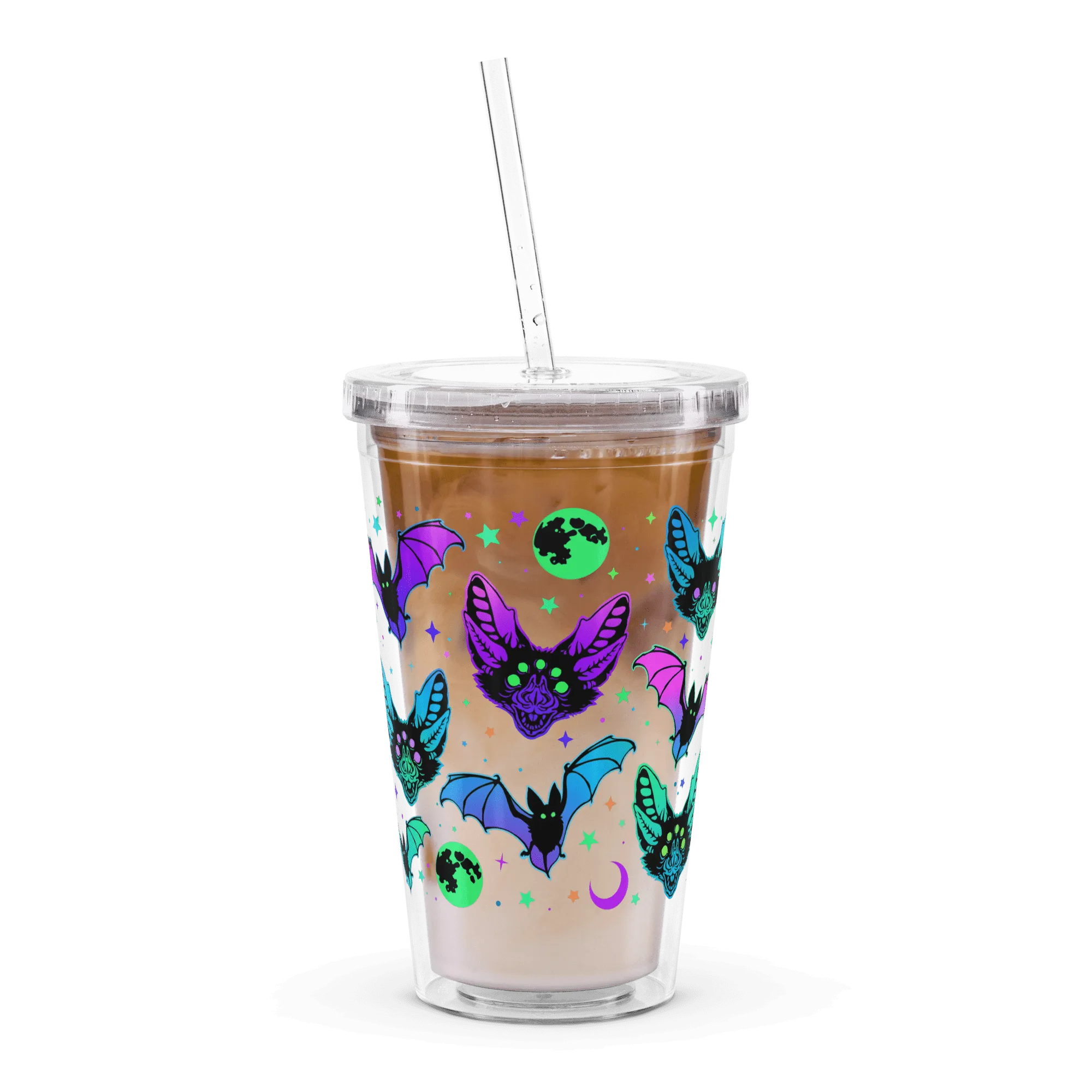 Bright Bats Clear Tumbler