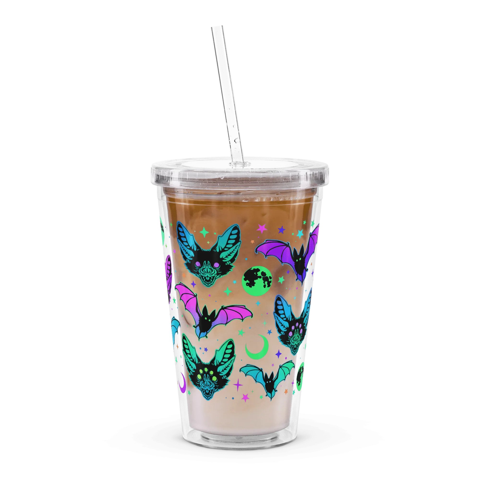 Bright Bats Clear Tumbler