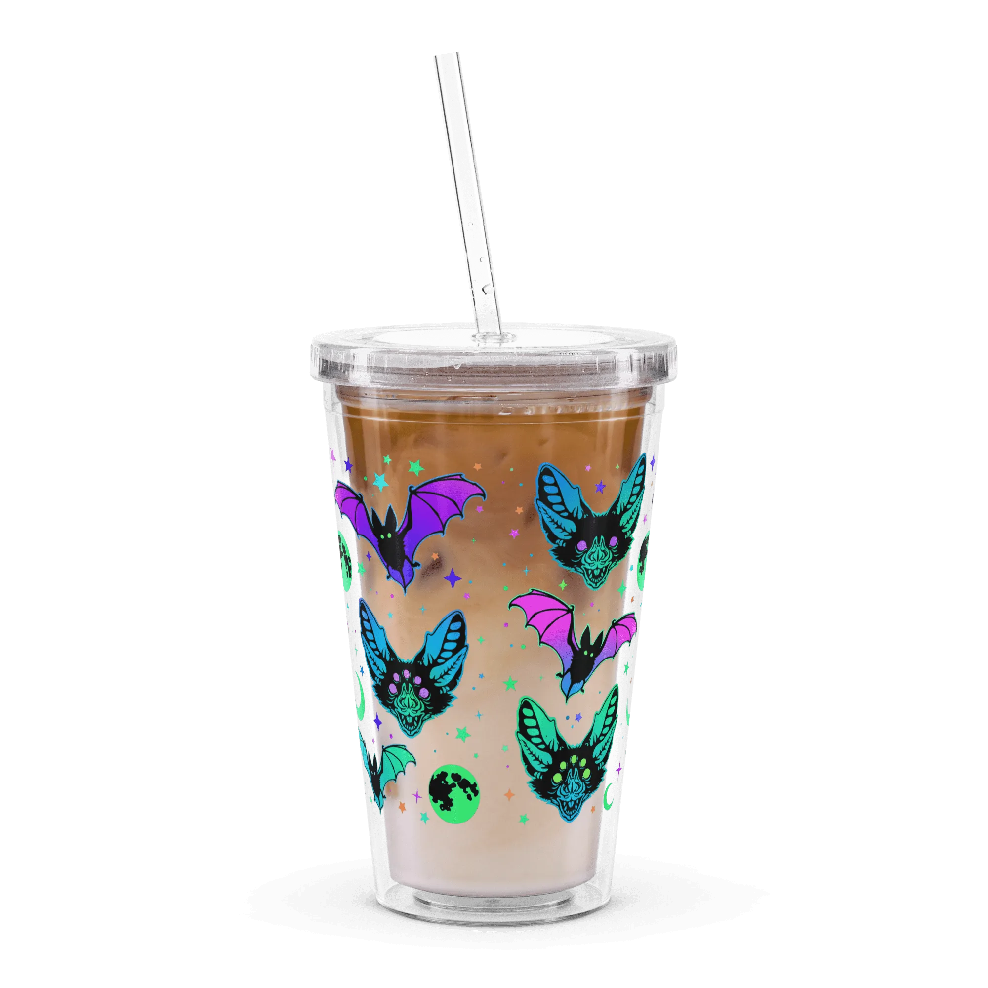 Bright Bats Clear Tumbler
