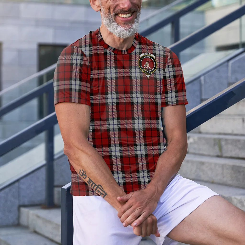 Brodie Dress Tartan T-Shirt with Family Crest