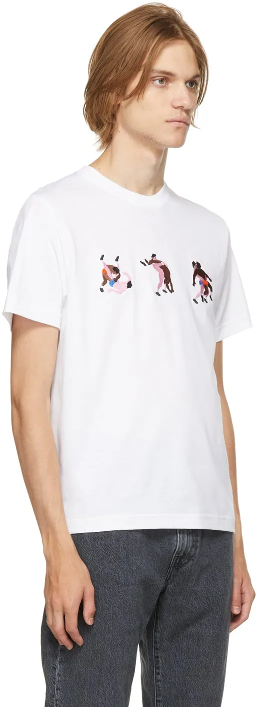 Carne Bollente White Organic Cotton Fight Cum T-Shirt
