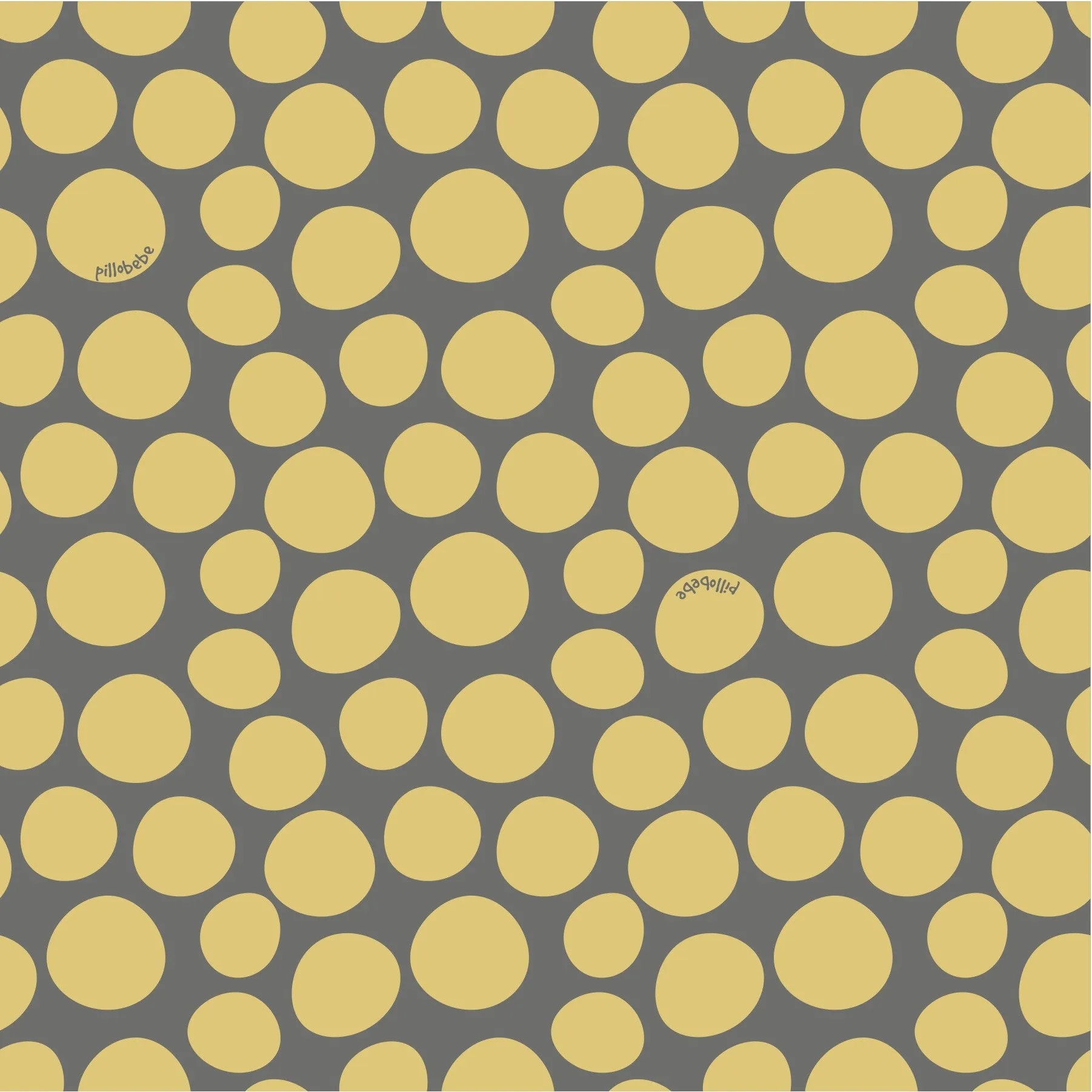 Certified Organic Cotton Fabric - Pebbles Yellow