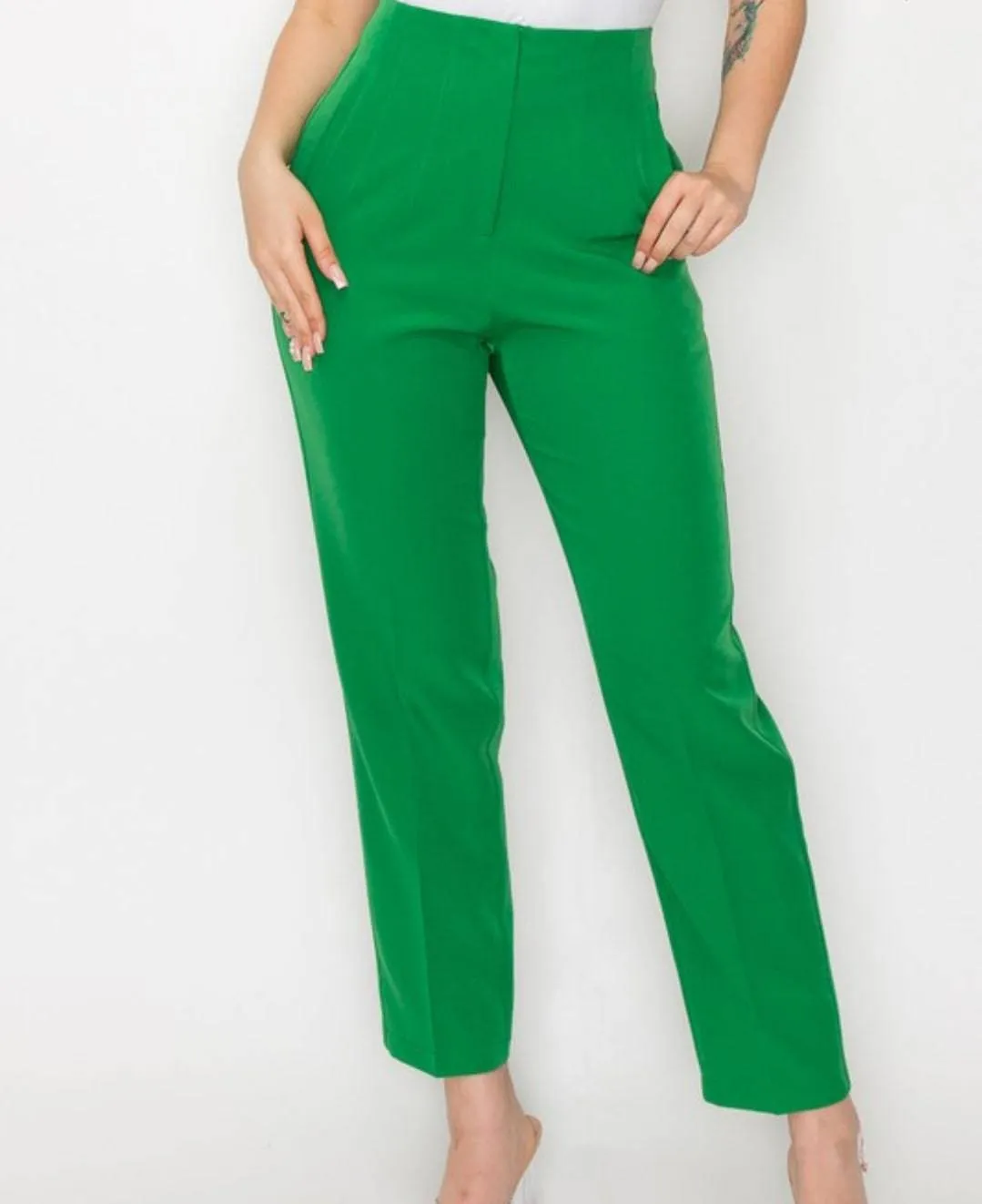 Cimo High Waist Pants (Green)