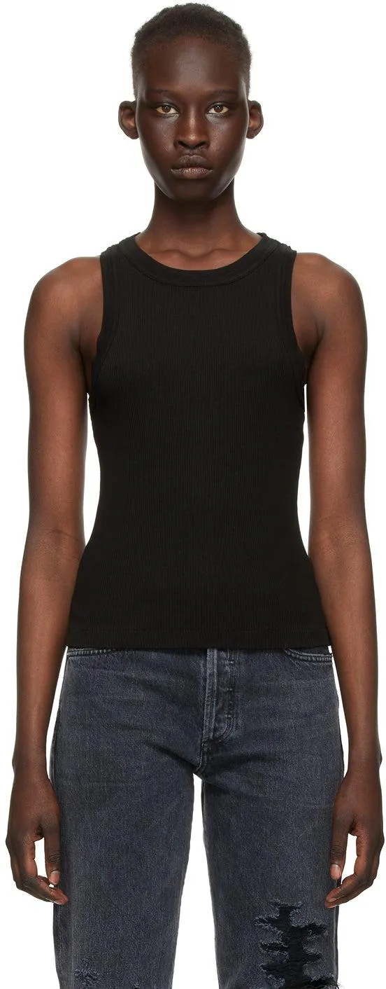 Citizens of Humanity Black Rib Isabel Tank Top