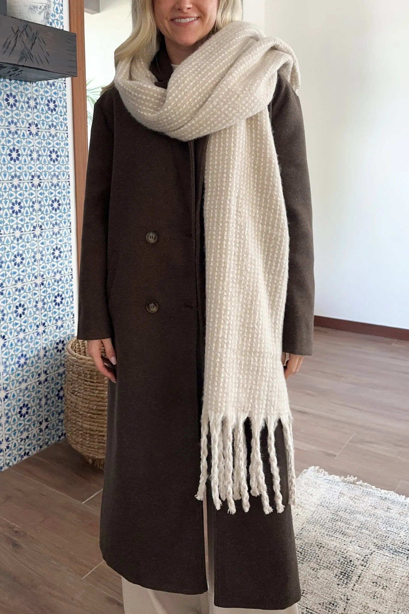 City Lights Double Breasted Duster Coat