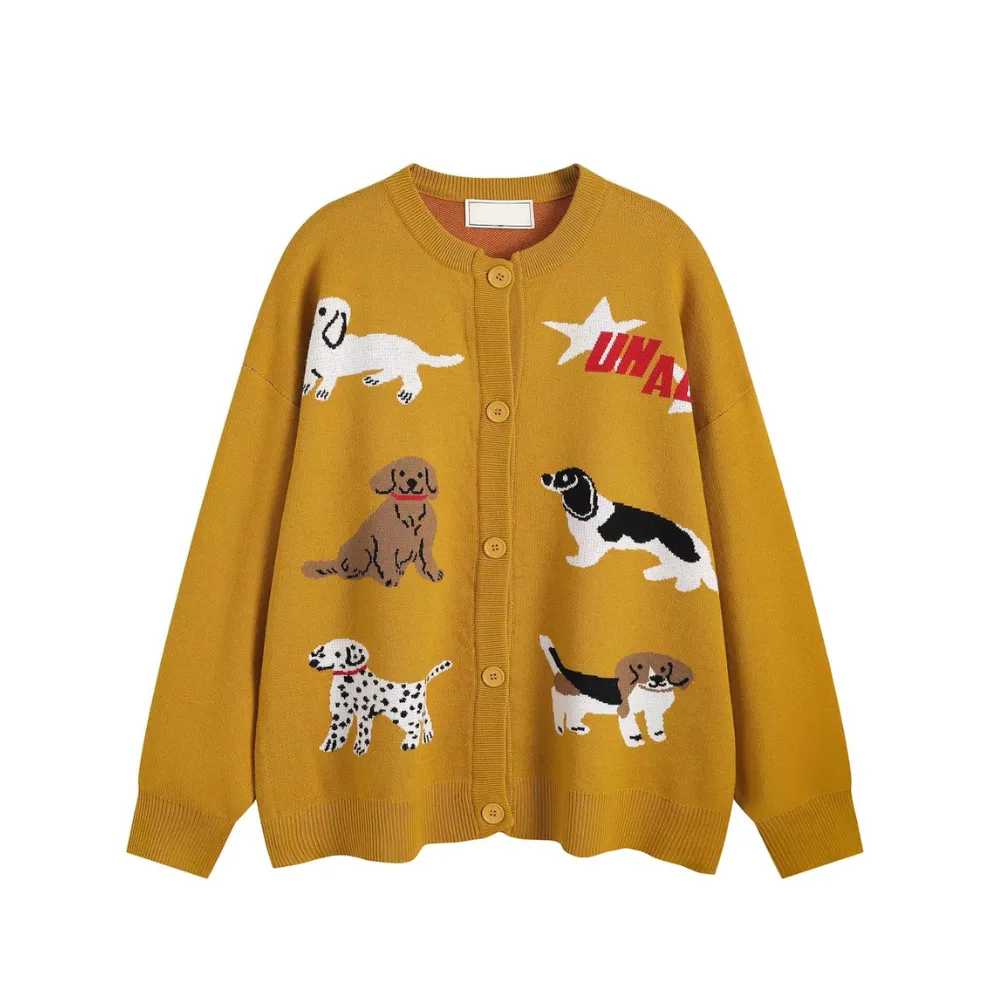 “Cute Doggy” Cardigan