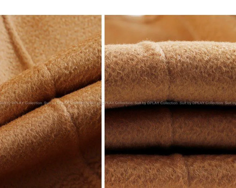 DPLAY fall autumn and winter khaki woolen cape coat - Rai Tan