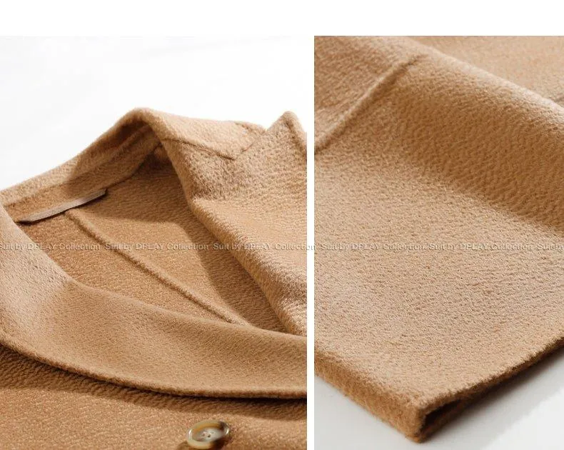 DPLAY fall autumn and winter khaki woolen cape coat - Rai Tan