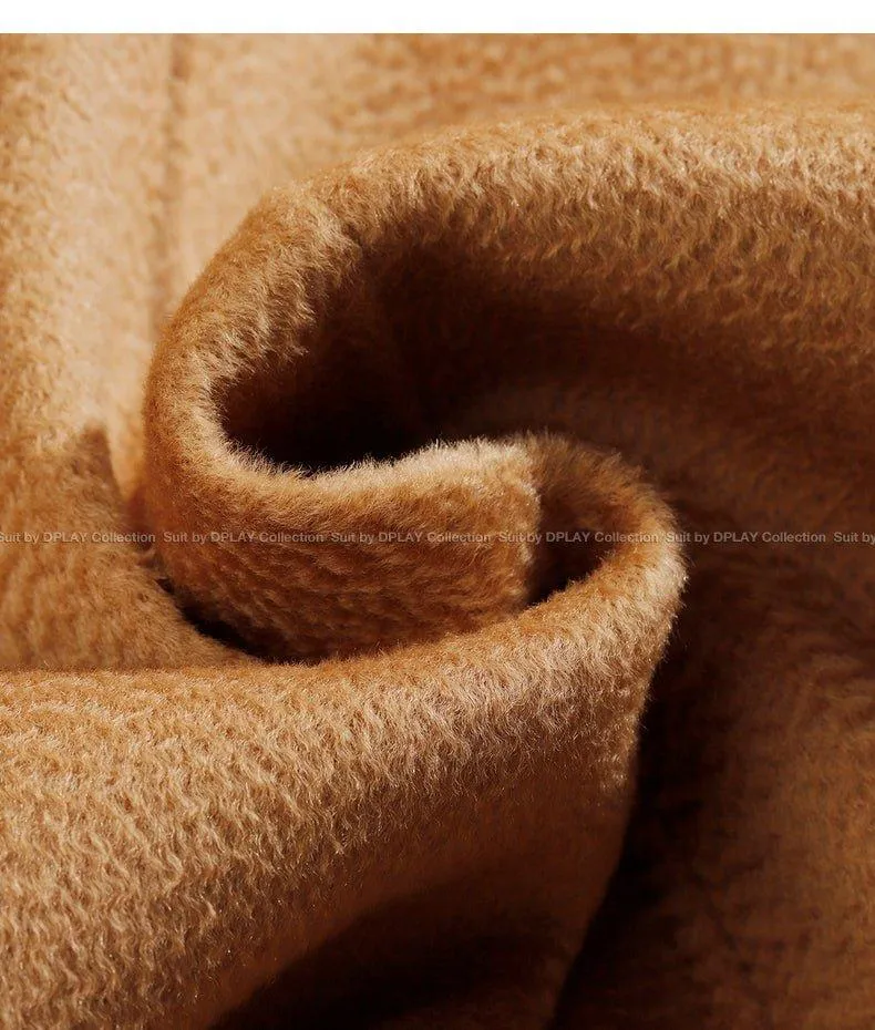DPLAY fall autumn and winter khaki woolen cape coat - Rai Tan