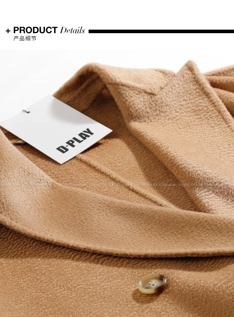 DPLAY fall autumn and winter khaki woolen cape coat - Rai Tan