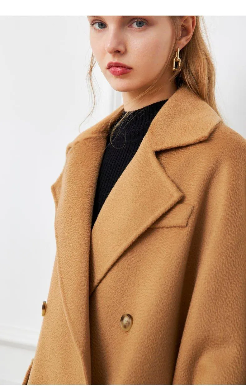 DPLAY fall autumn and winter khaki woolen cape coat - Rai Tan