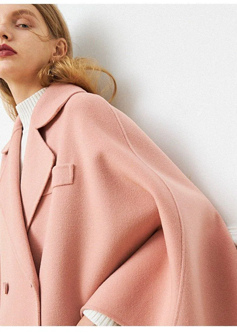 DPLAY fall autumn and winter khaki woolen cape coat - Rai Tan
