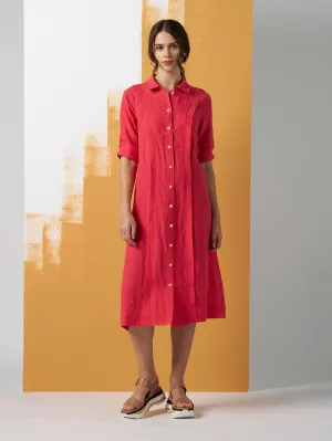 Echo Shirt Dress in Watermelon
