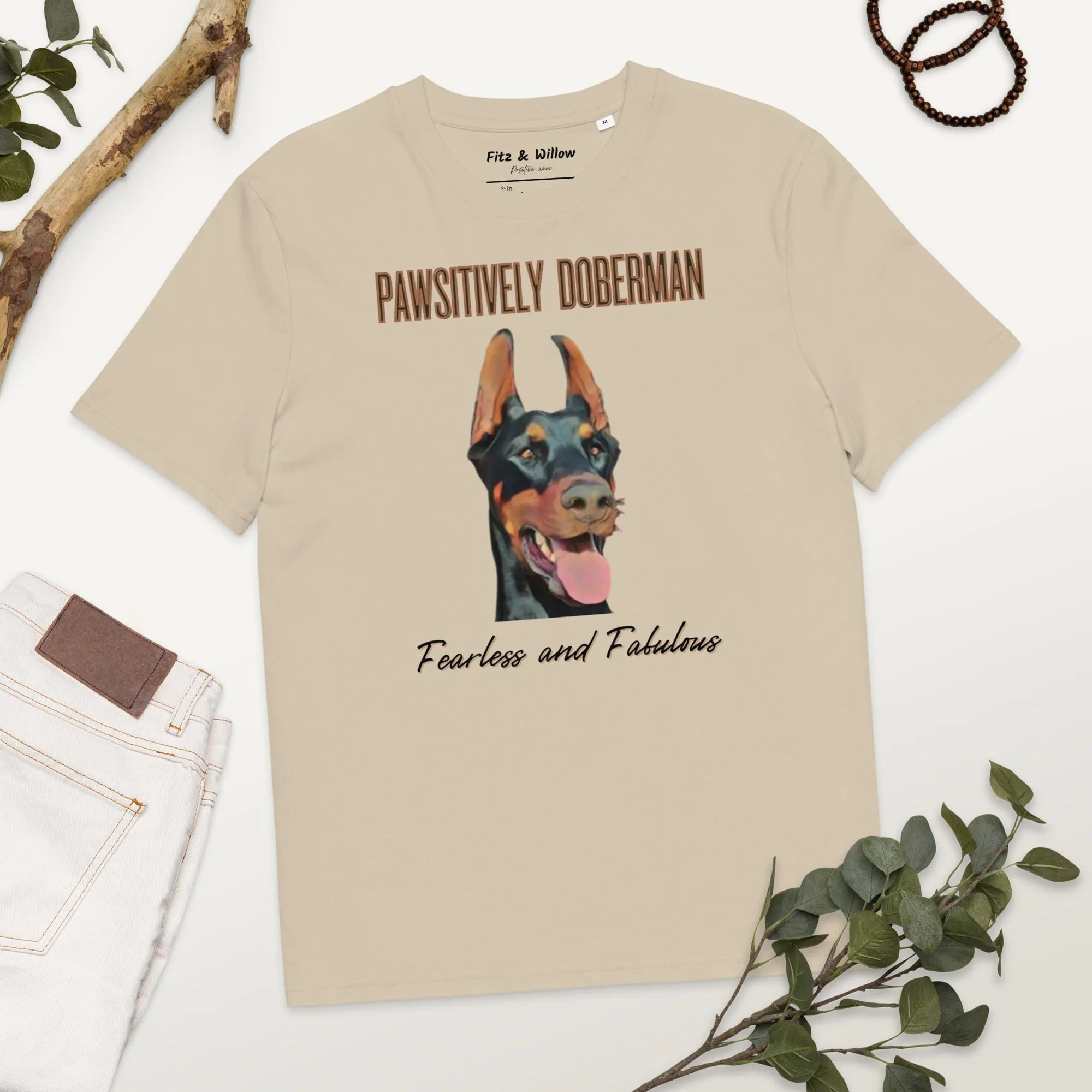 Fearless & Fabulous Doberman T-Shirt | Organic Cotton, Vegan
