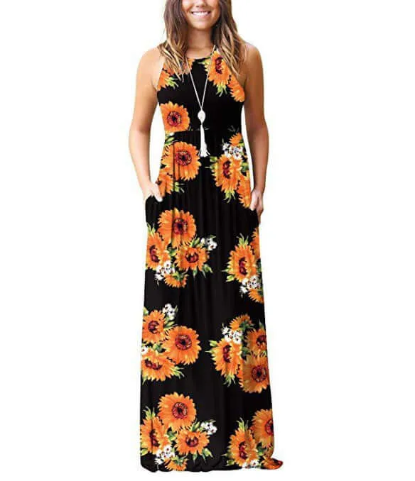 Floral Cotton Midi Dress: Breathable & Elegant