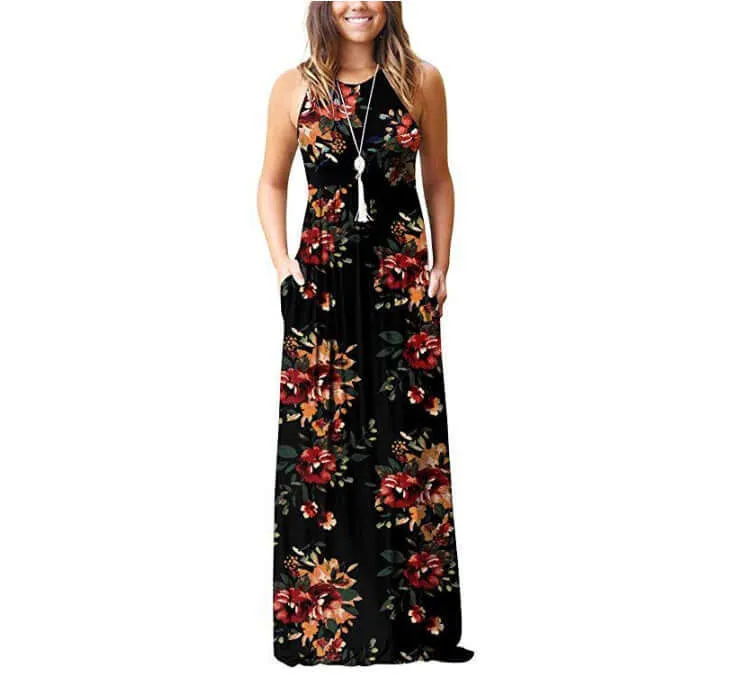 Floral Cotton Midi Dress: Breathable & Elegant