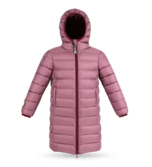 Fluff Down Coat: Plum with Milk
