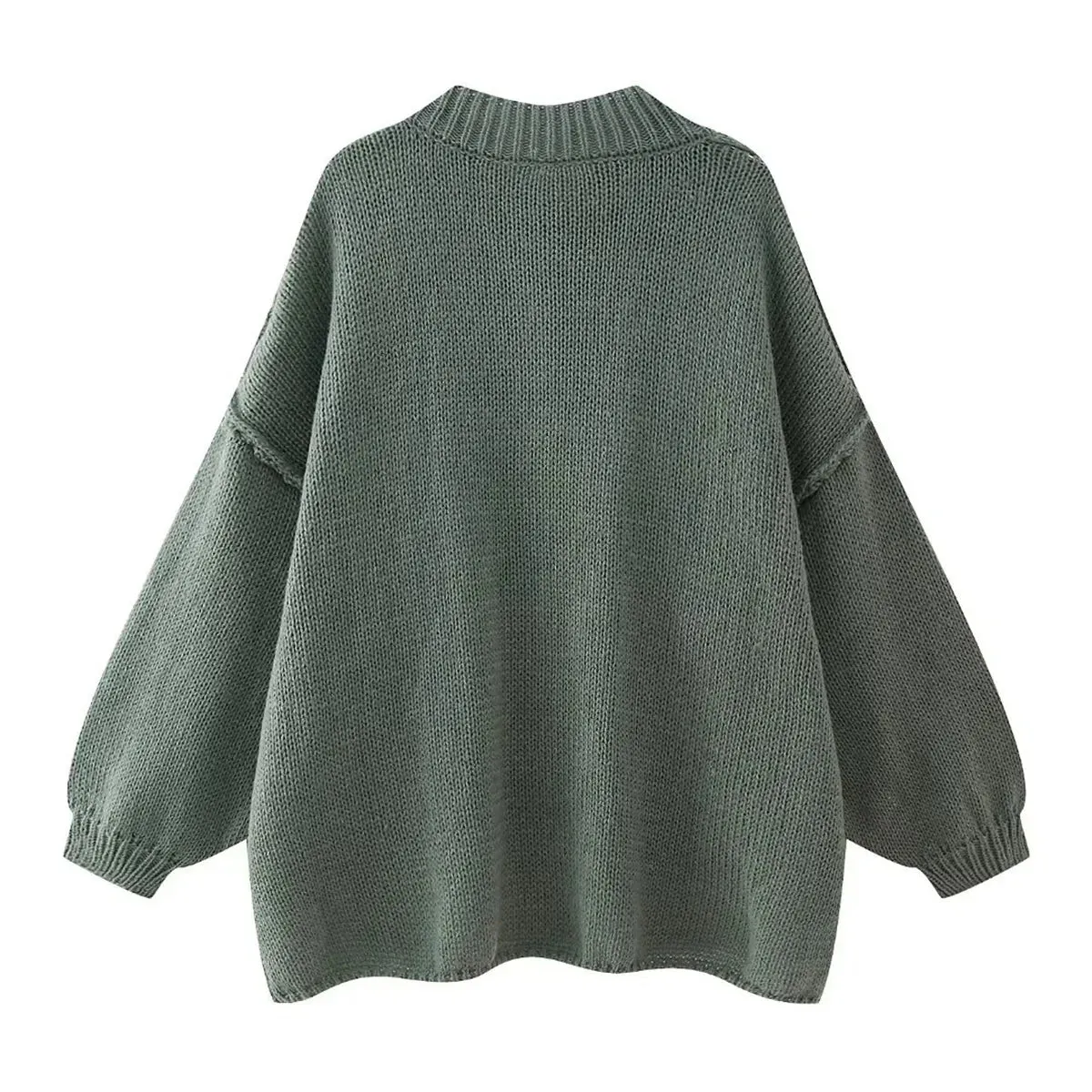French loose oversized buttons cardigan