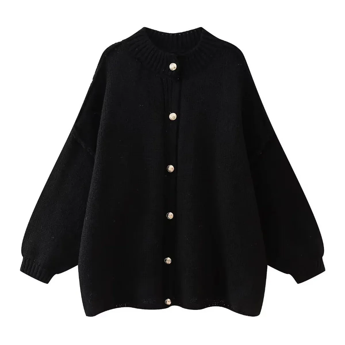 French loose oversized buttons cardigan