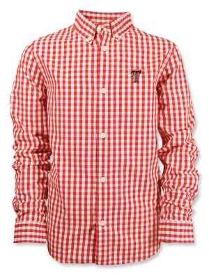 Garb Texas Tech Double T "Callahan" Infant Gingham Dress Shirt