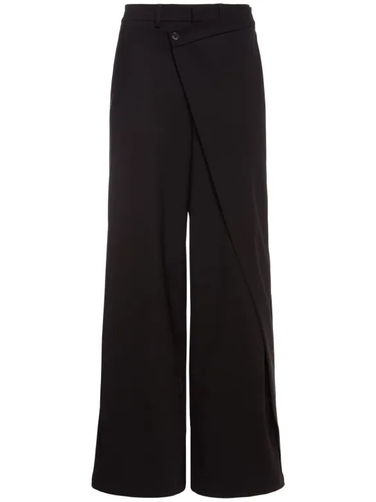 Giuseppe Di Morabito   Asymmetric wool blend wide pants 