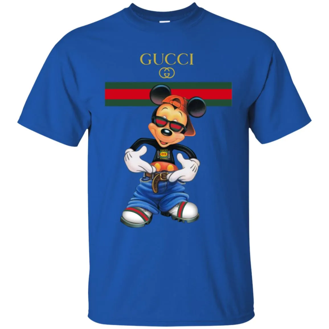 Gucci Logo Mickey Gift Trending T-shirt Men Cotton T-Shirt