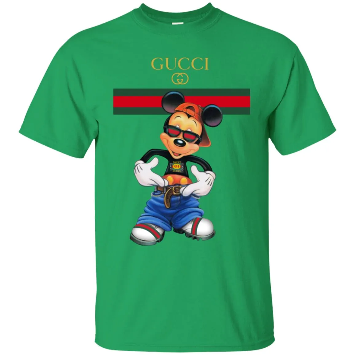 Gucci Logo Mickey Gift Trending T-shirt Men Cotton T-Shirt