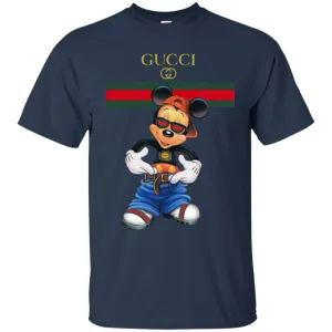 Gucci Logo Mickey Gift Trending T-shirt Men Cotton T-Shirt
