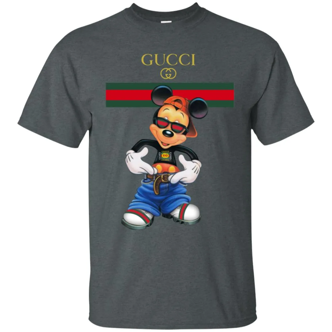 Gucci Logo Mickey Gift Trending T-shirt Men Cotton T-Shirt