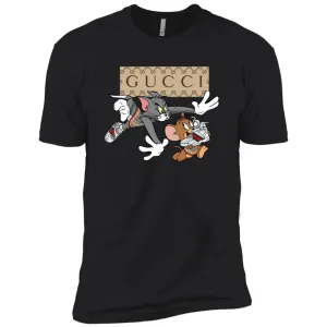 Gucci Tom And Jerry Cartoon T-shirt Men Short Sleeve T-Shirt