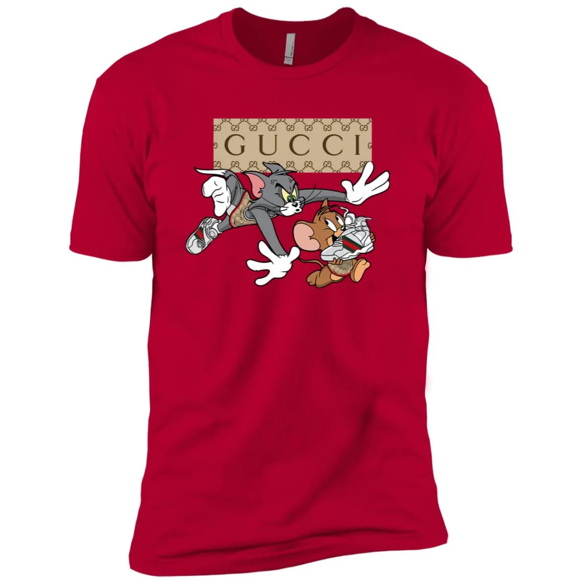 Gucci Tom And Jerry Cartoon T-shirt Men Short Sleeve T-Shirt