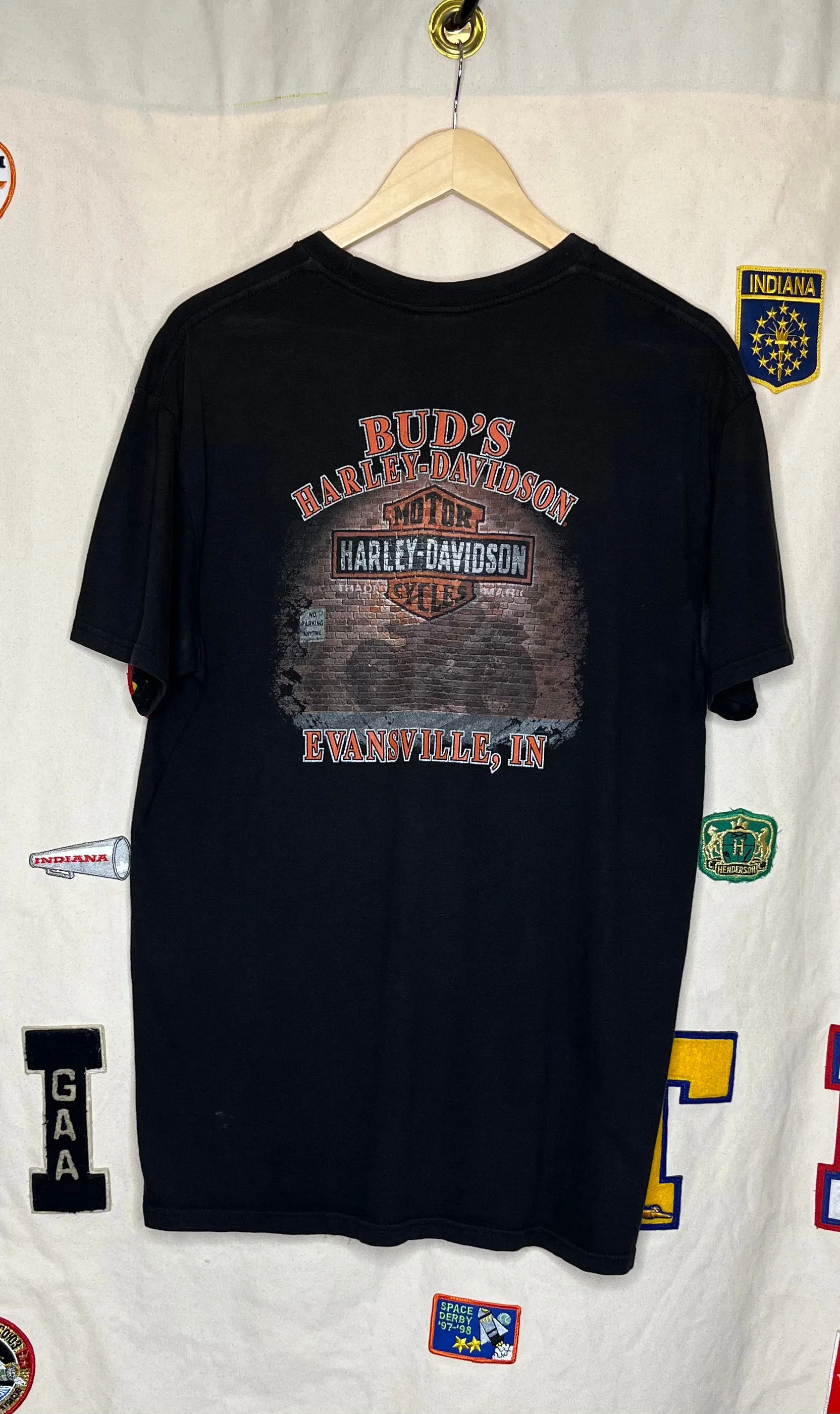 Harley-Davidson Clown Bud's Evansville T-Shirt: L