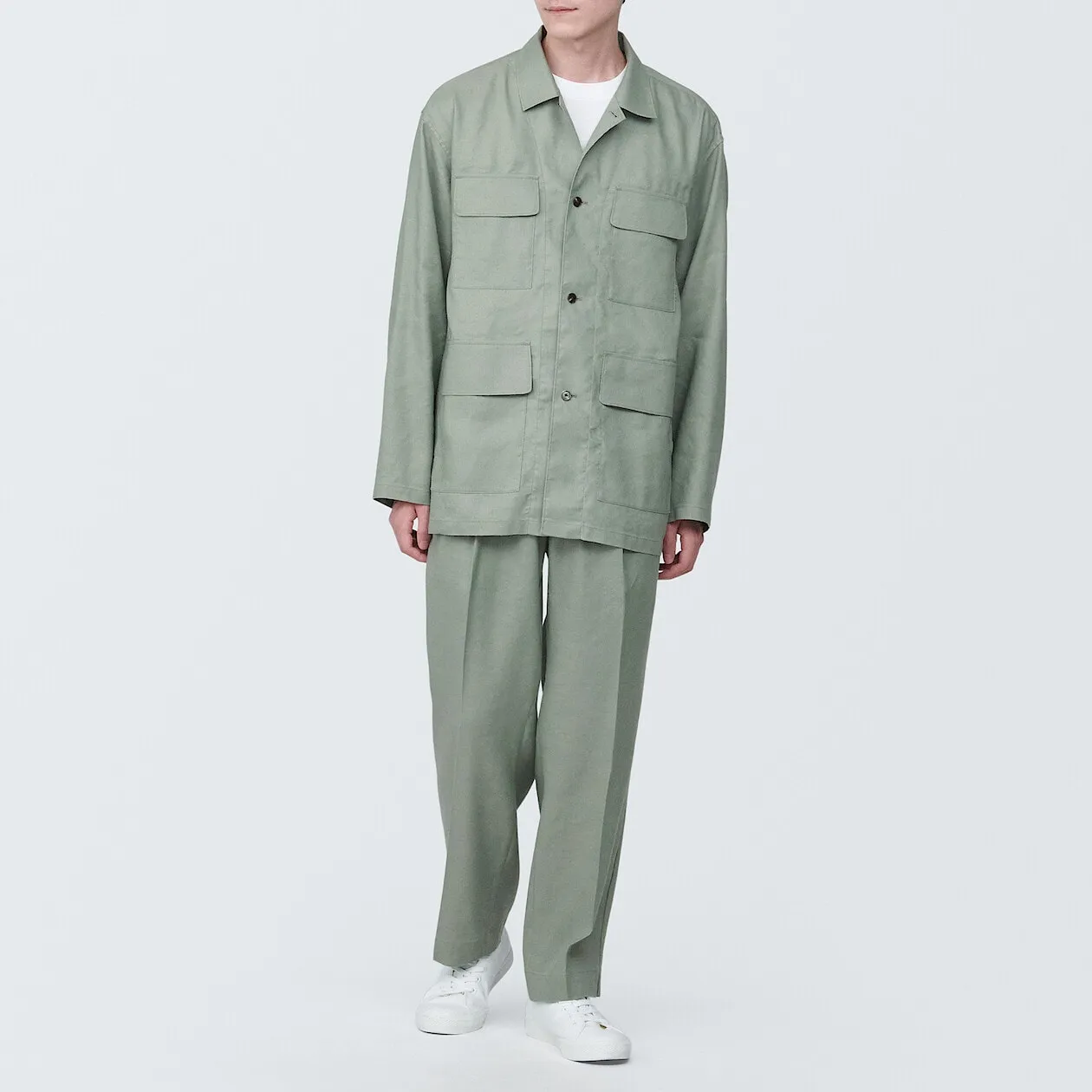 Hemp Blend Straight Leg Pants