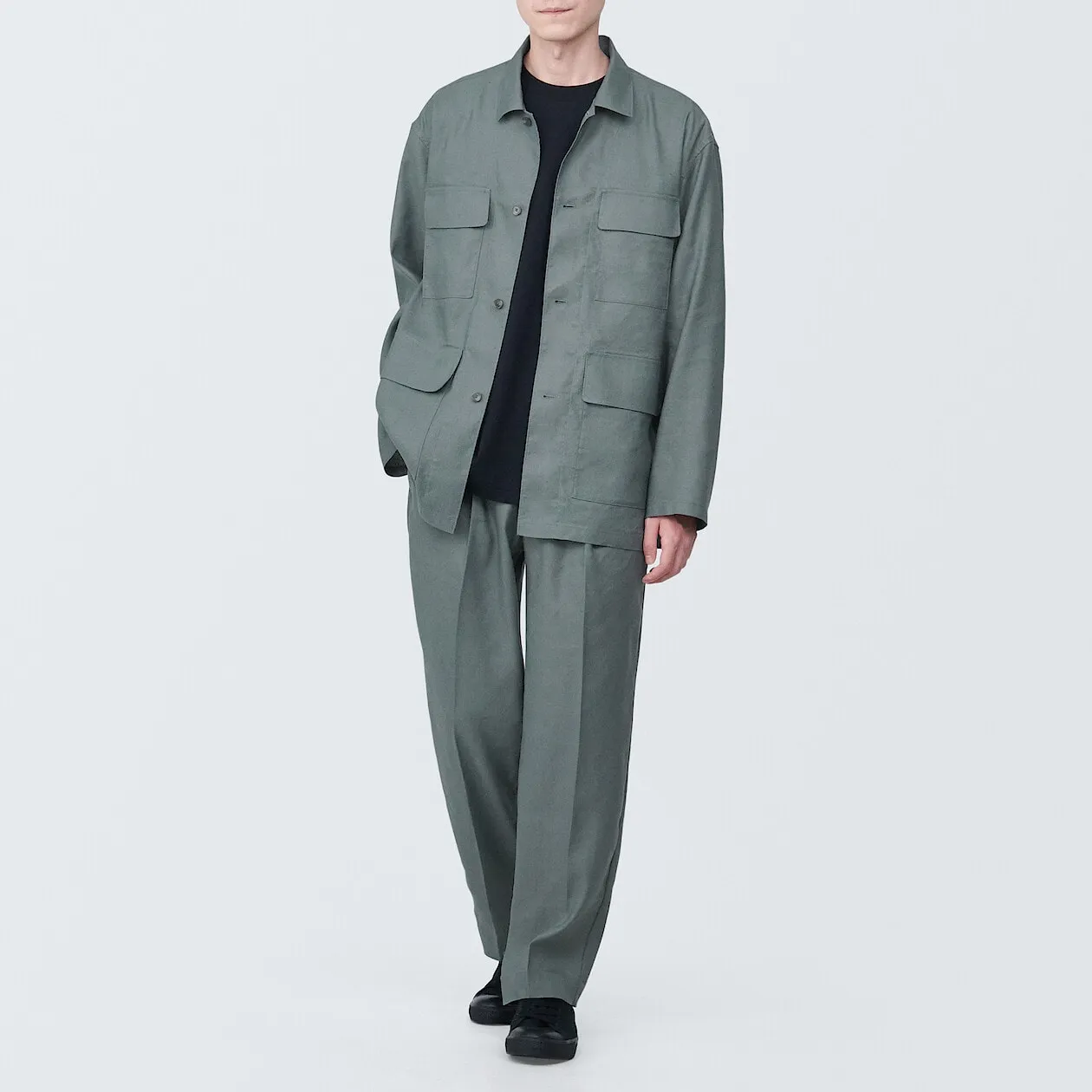 Hemp Blend Straight Leg Pants